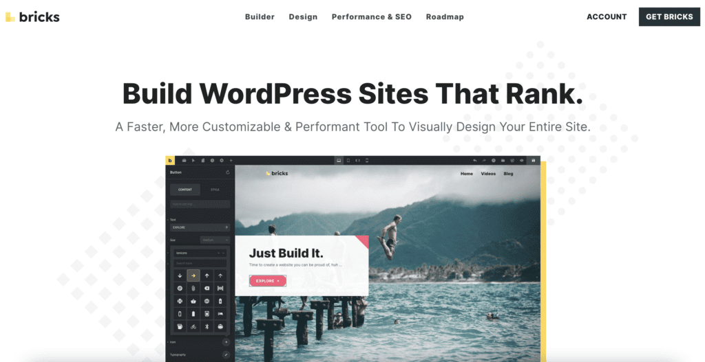 Bricks Builder WordPress Page Builder Homepage Screenshot