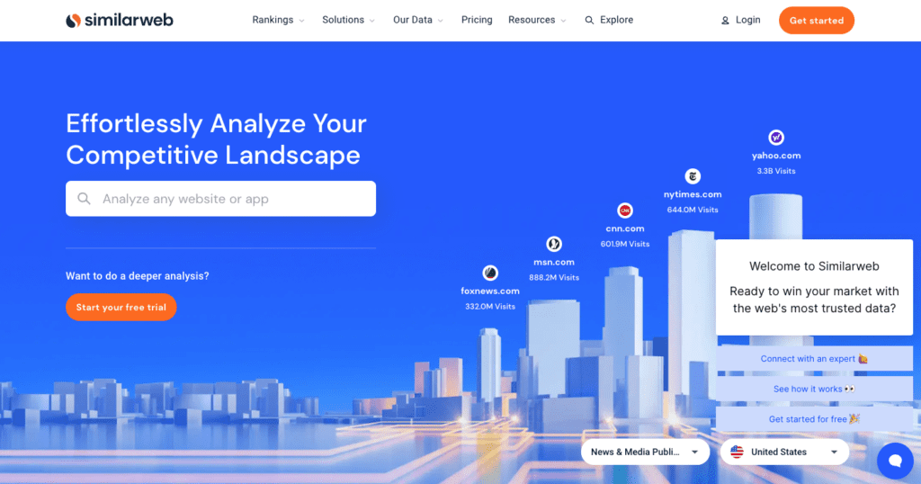 Similar Web Homepage Screenshot