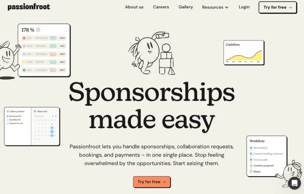 Passionfroot Sponsor Homepage