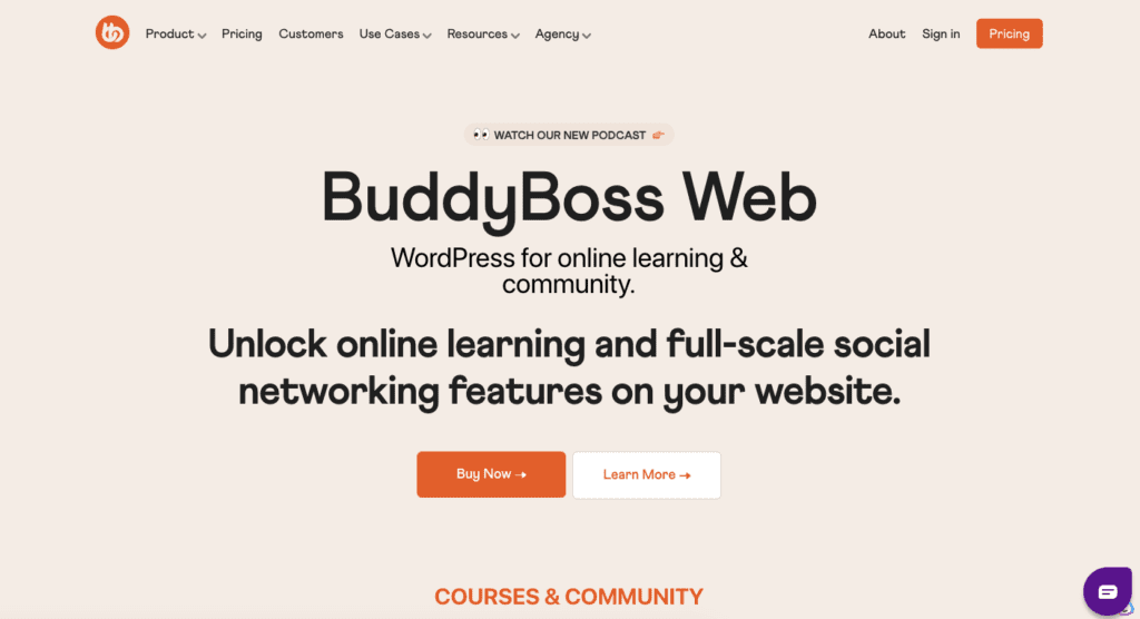 BuddyBoss Web Homepage